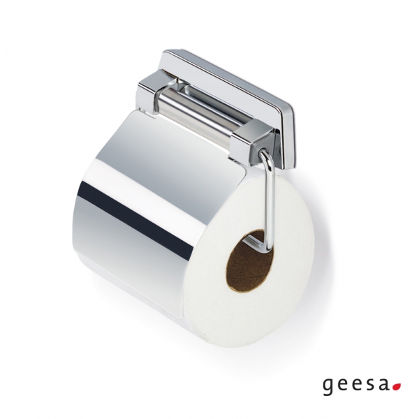 GEESA Chrome WC Roll Holder With Cover