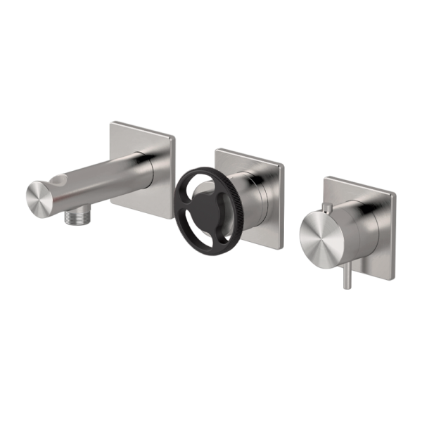 Horizontal thermostatic shower set with 3-ways diverter