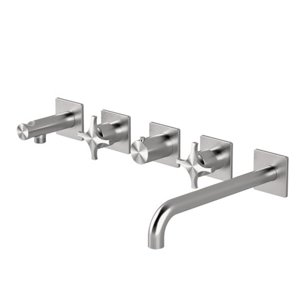 High flow rate horizontal bath set