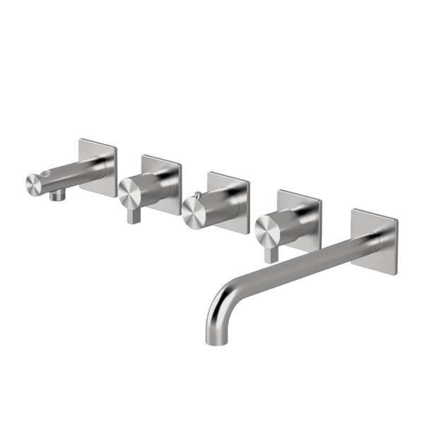 High flow rate horizontal bath set