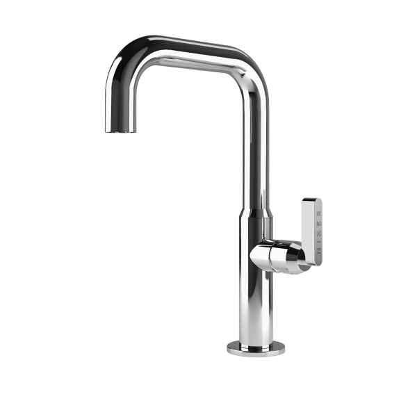 Basin mixer with medium spout