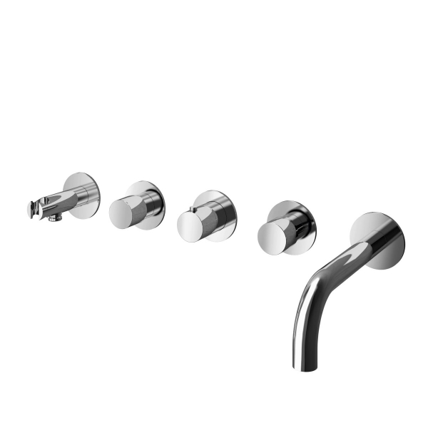 Horizontal thermostatic bath kit