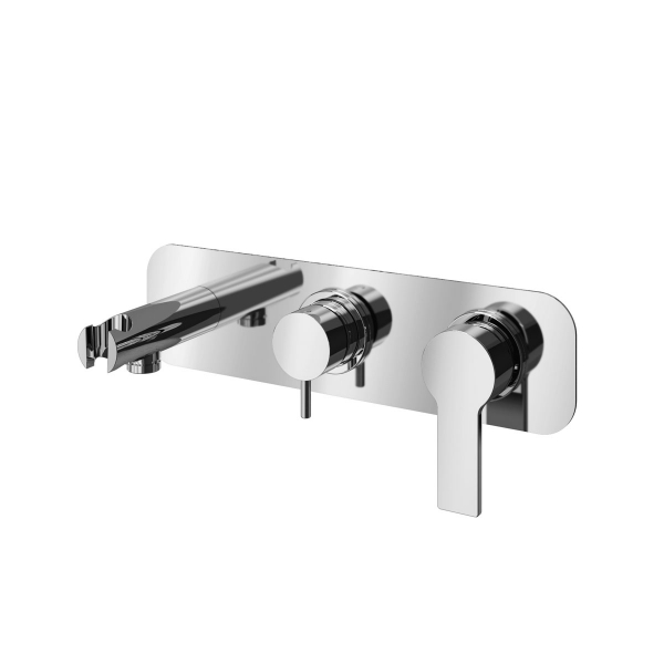 Horizontal manual shower mixer