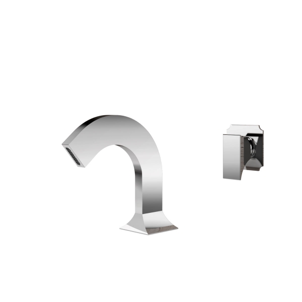 Bidet set with wall mixer