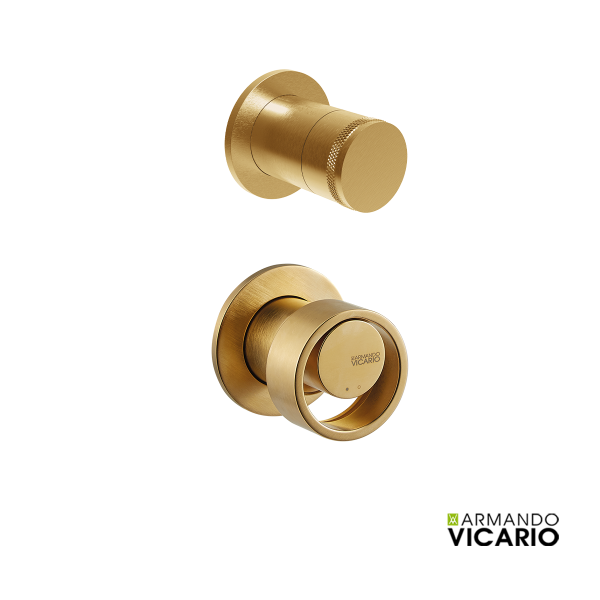 Μίκτης Εντοιχισμού 3 εξόδων HALO VICARIO, Gold Brushed