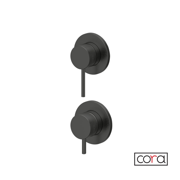 Μίκτης Εντοιχισμού 2-3 εξόδων Cosmo CORA, PVD Black Brushed Inox 316L