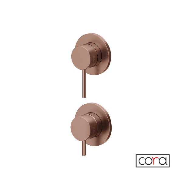 Μίκτης Εντοιχισμού 2-3 εξόδων Cosmo CORA, PVD Rose Gold Brushed Inox 316L