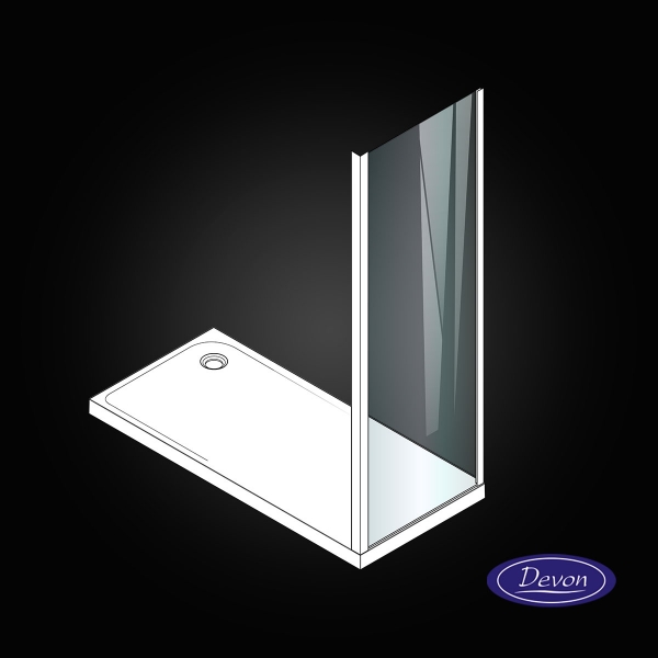 S.PANEL 70  (67-69εκ) DEVON FLOW CLEAN-GLASS WHITE MATT