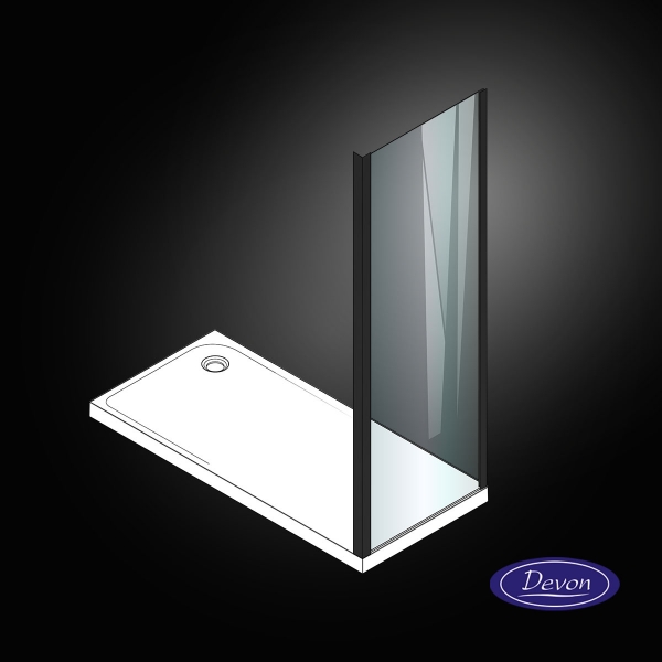 S.PANEL 70  (67-69εκ) DEVON FLOW CLEAN-GLASS BLACK MATT