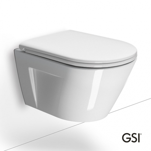 NORM/50 Swirlflush® White Glossy με κάλυμμα Soft Close, GSI