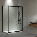 SLIDER 110  (111-114εκ) DEVON FLOW CLEAN-GLASS BLACK MATT