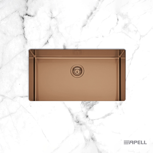 Νεροχύτης Κουζίνας Ανοξείδωτος Υποκαθήμενος Metamorfosi 75x44 PVD Copper apell