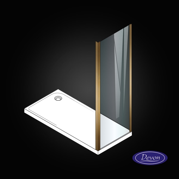 S.PANEL 80 (77-79) DEVON NOXX CLEAN-GLASS PVD INOX BRONZE BRUSHED