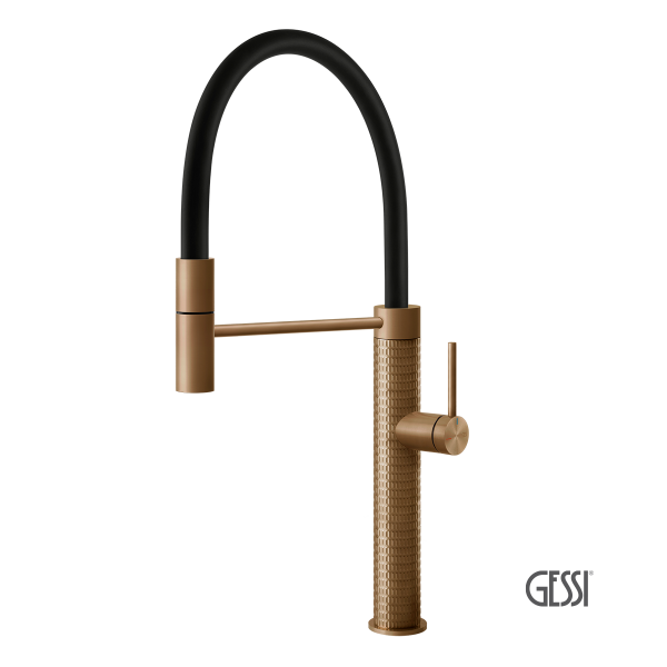 Μπαταρία Νεροχύτη 316 KITCHEN MECCANICA , GESSI Warm Bronze Brushed PVD