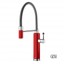 Μπαταρία Νεροχύτη HAPPY, GESSI Glossy Red / Chrome