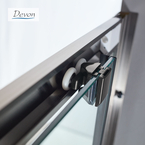 Sliding Shower Door Noxx 100, Height 200cm, Adjustable From 97 To 99cm, Devon Clean Glass AISI304 PVD Black Brushed
