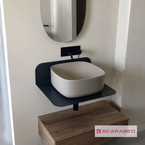 Bathroom Furniture Plana 60cm, Black Matt, Scarabeo