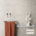 Towel Rail Warmer FixedSingle 45cm From The CRAFT GEESA Inox Chrome Series