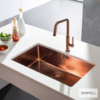 Νεροχύτης Κουζίνας Ανοξείδωτος Υποκαθήμενος Metamorfosi 75x44 PVD Copper apell