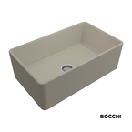 Νεροχύτης Κουζίνας Πορσελάνης Επικαθήμενος 76x46 Bocchi Cashmere Matt