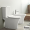 Close Coupled WC AIDA/65 Rimless, Wall Outlet, With Slim Soft Close Cover 9620SC, Bianco Ceramica White