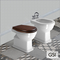 Floor-Standing WC, Wall Outlet, CLASSIC/54 With Standard Closure Cover MS87C Wood, GSI White