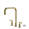 3-Hole Kitchen Sink Mixer Inciso Gessi Brass Brushed PVD