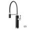 Μπαταρία Νεροχύτη HAPPY, GESSI Matt Black / Chrome