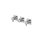 Thermostatic shower set with 2 stop valves