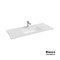 Porcelain Washbasin Flat 121.5x46.5 (1 Hole) Bianco Ceramica White