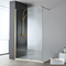 IWIS Walk-In Shower Glass Screen 70 h.220 Adjustable From 66 To 68cm, Devon Clean Glass Inox AISI304 Gold Brushed