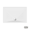 Ντουζιέρα Πορσελάνης Παραλληλόγραμμη 120x80 h.4 (4398) antislip φ90 GSI White