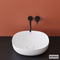 SSpout 39x39 Marmorin Washbasin by Schock White Matt