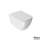 Wall-Hung WC MIZO/51.5 Rimless With Slim Soft Close Cover MS36SC, Bianco Ceramica White
