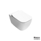 Wall-Hung WC MIZO/51.5 Rimless With Slim Soft Close Cover MS36SC, Bianco Ceramica White Matt