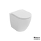 Floor-Standing WC, LENTA/52 Rimless With Soft Close MS33C Cover, Bianco Ceramica White