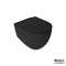 Wall-Hung WC LENTA/53 Rimless With Soft Close Cover MS38C, Bianco Ceramica Black Matt
