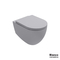 Wall-Hung WC LENTA/53 Rimless With Soft Close Cover MS38C, Bianco Ceramica Stone Grey