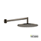 Κεφαλή Ντους BRASS Φ25εκ. με μπράτσο τοίχου, VICARIO Black Chrome