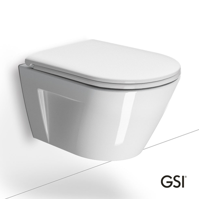 NORM/50 Swirlflush® White Glossy με κάλυμμα Soft Close, GSI