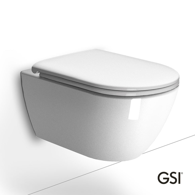 PURA/55 Swirlflush® White Glossy με κάλυμμα Soft Close, GSI