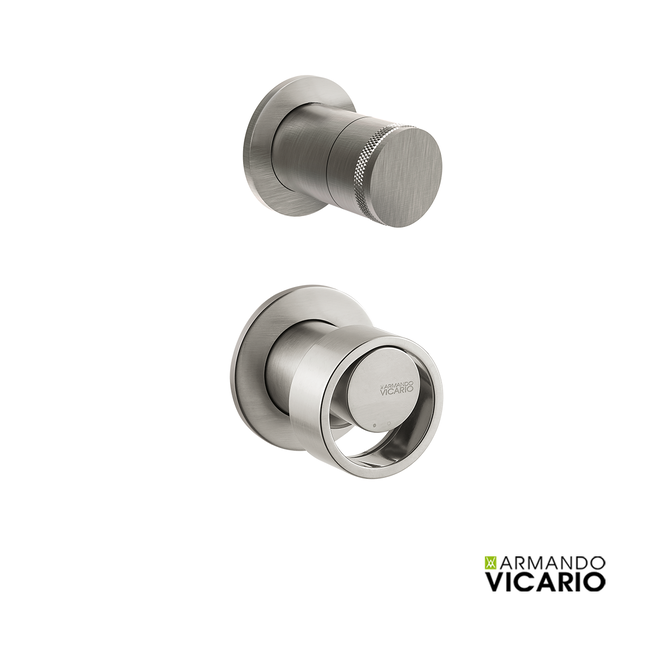 Μίκτης Εντοιχισμού 2 εξόδων HALO VICARIO, Inox Finish
