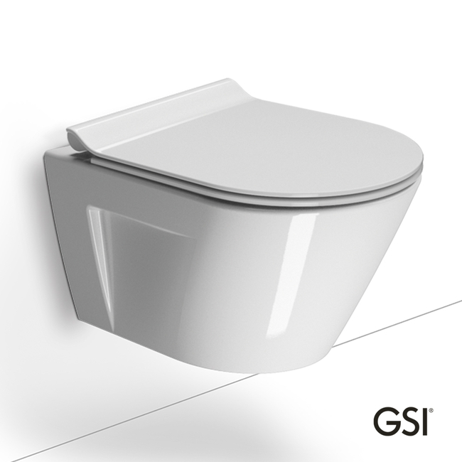 NORM/50 Swirlflush® White Glossy με κάλυμμα Super Slim Soft Close, GSI