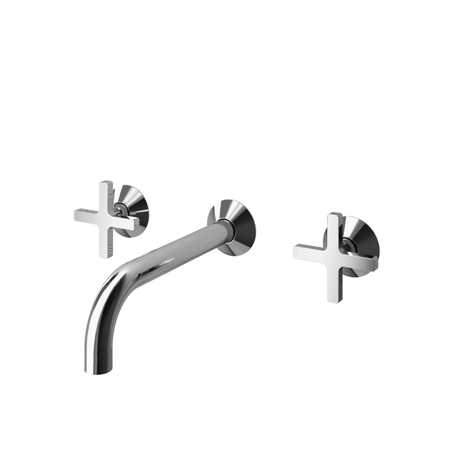 Wall basin tap with medium spout
