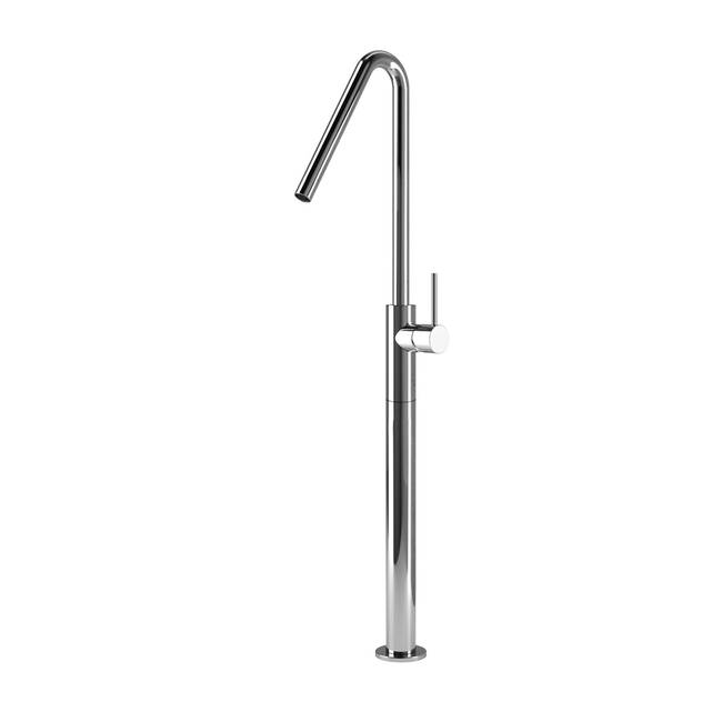 Tall basin mixer with high spout
