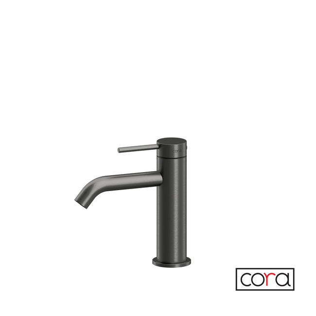 Washbasin Mixer With Click Clack Waste Cosmo PVD Black Brushed Inox 316L