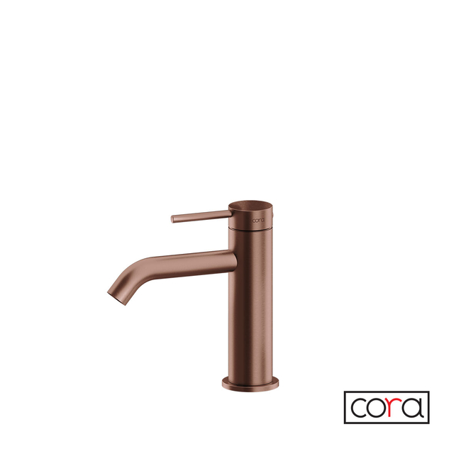 Washbasin Mixer With Click Clack Waste Cosmo PVD Rose Gold Inox 316L