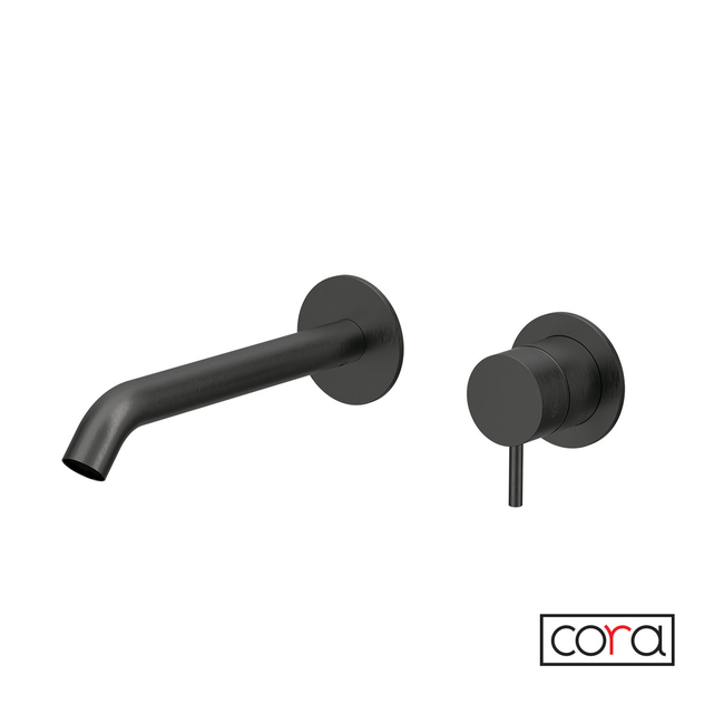 Cosmo PVD Black Brushed Stainless Steel 316L Built-In Washbasin Mixer