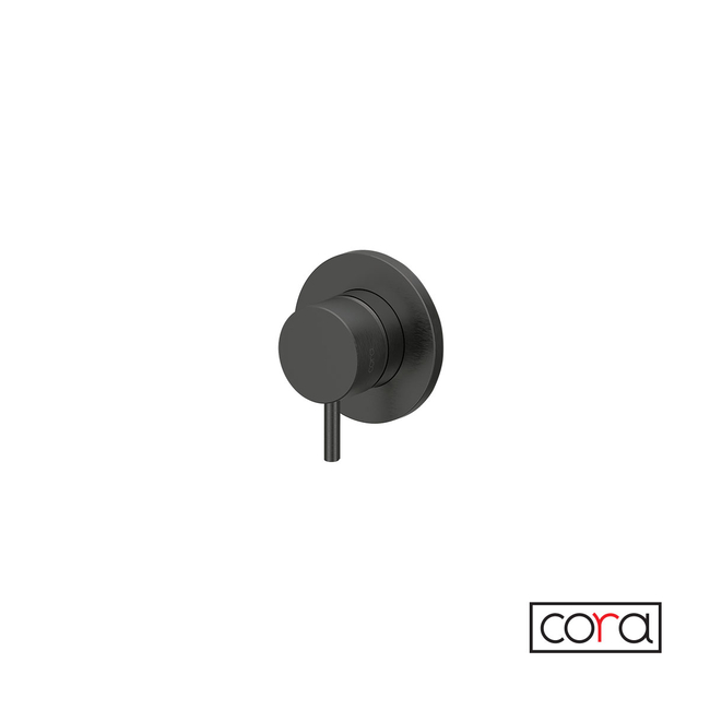 2 or 3 Way Diverter For Built-In Shower System, Cosmo PVD Black Brushed Inox