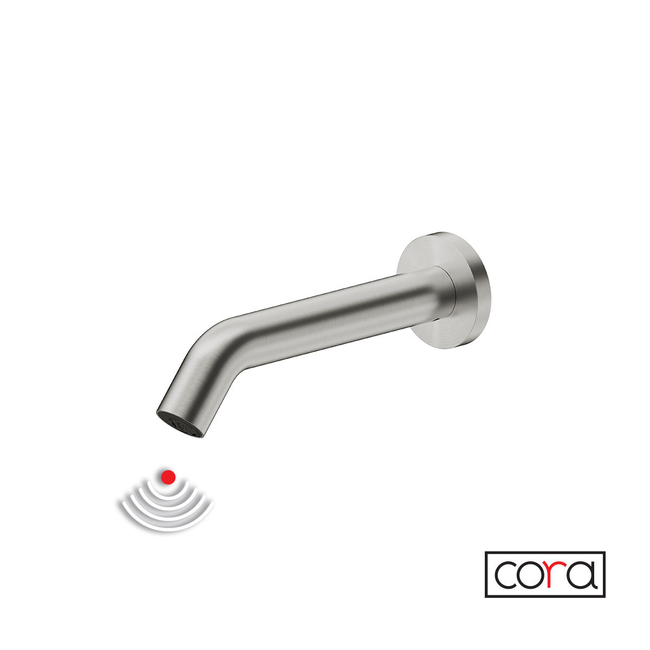 Built-In Electronic Cold (Electrical Power Suplly) Washbasin Tap Cora Inox Brushed